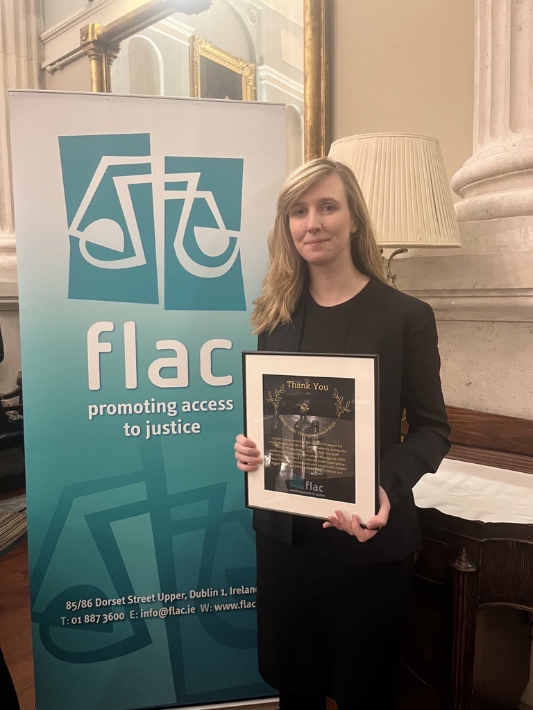 Arthur Cox receives FLAC's COVID Clinic Champions Award