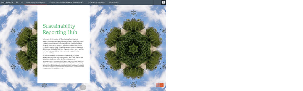 Sustainability Report Hub, click to access the hub